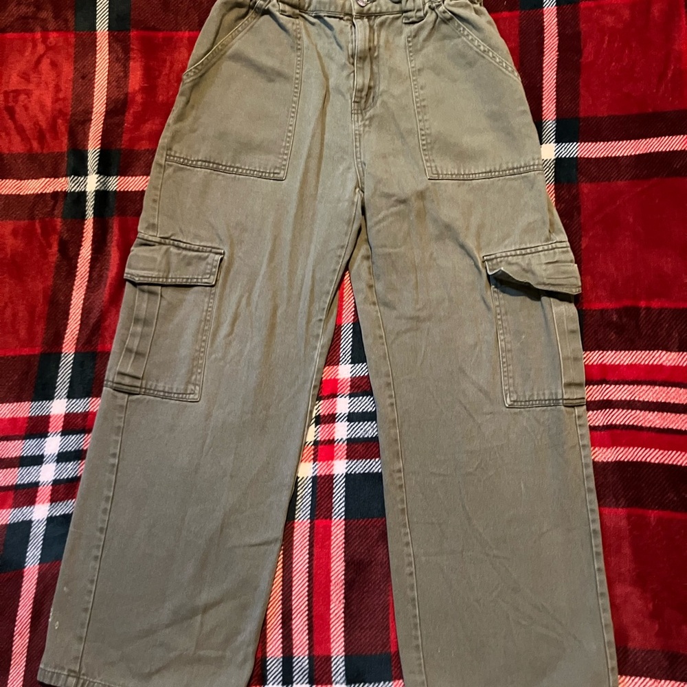 Womens Olive Cargo Pants